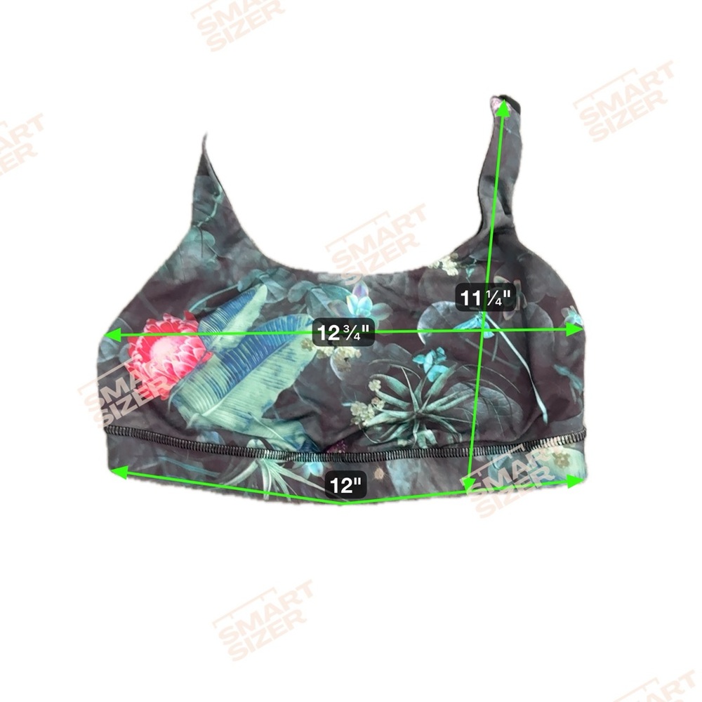 lululemon athletica Women's Tropical Print Sports Bra - Black and Green - Picture 8 of 8